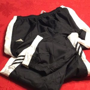 Adidas nylon track pants. Worn once.